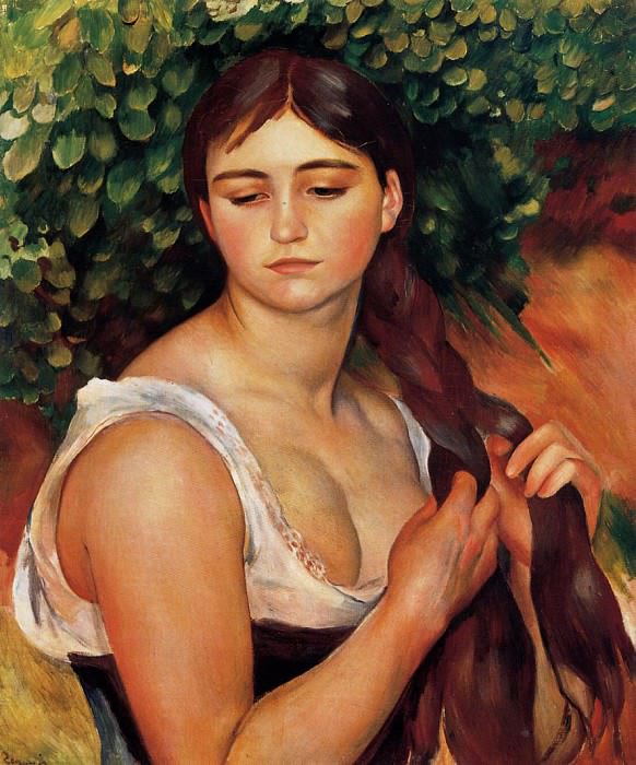 Огюст Ренуар Коса 1884 изменение манеры художника