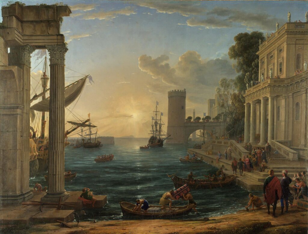 Клод Лоррен. Морской порт с отплытием царицы Савской, 1648