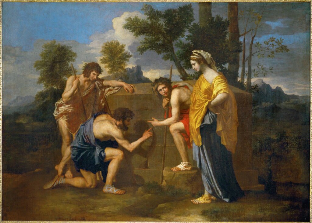 Никола Пуссен. Аркадские пастухи, около 1638 года